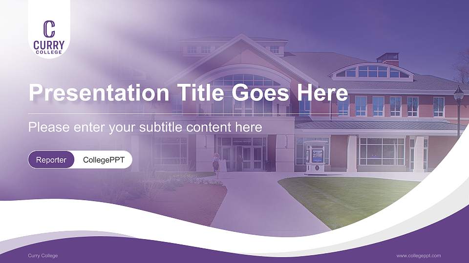 Curry College Lecture Sharing and Networking Event PPT Template16:9 ratio PPT effect preview image