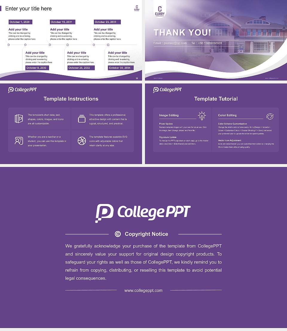 Curry College Lecture Sharing and Networking Event PPT Template16:9 ratio PPT effect preview image4