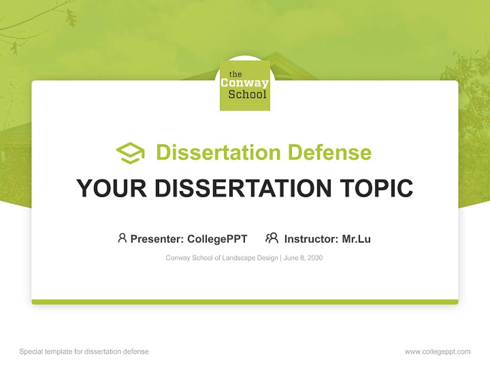 Conway School of Landscape Design Graduation Thesis Defense PPT Template4:3 ratio PPT effect preview image7