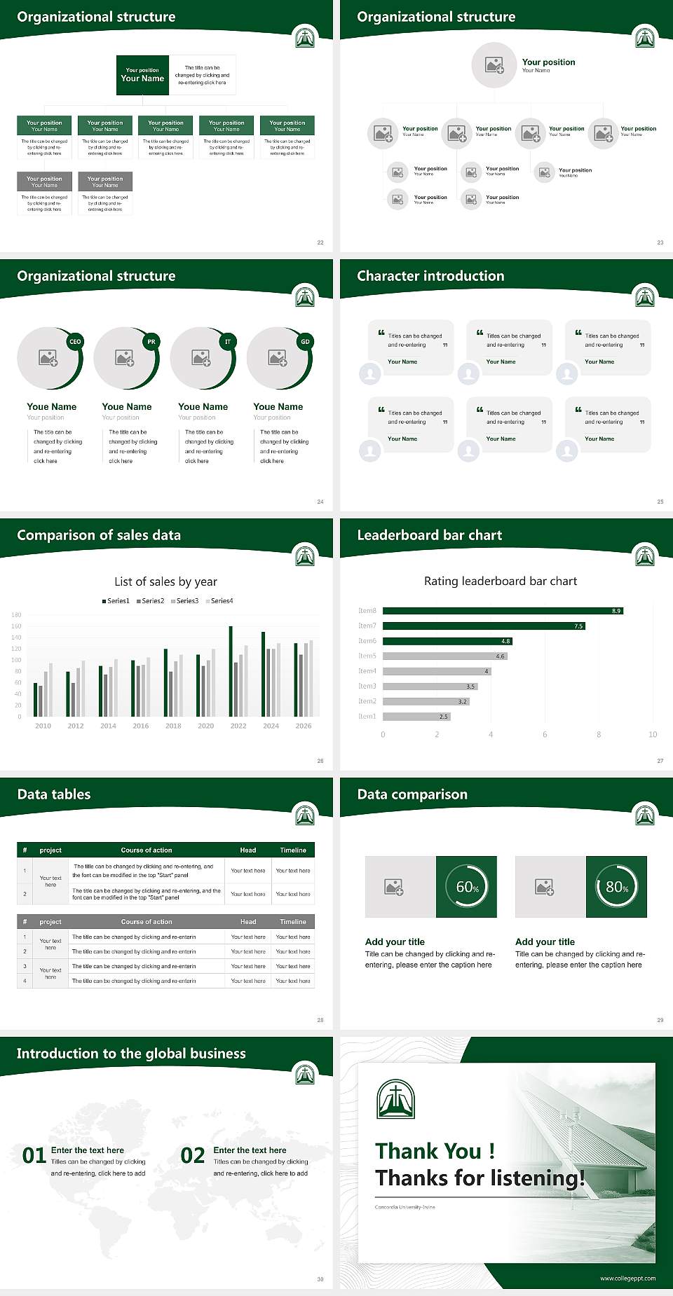 Concordia University-Irvine Academic Presentation/Research Findings Report PPT Template4:3 ratio PPT effect preview image4