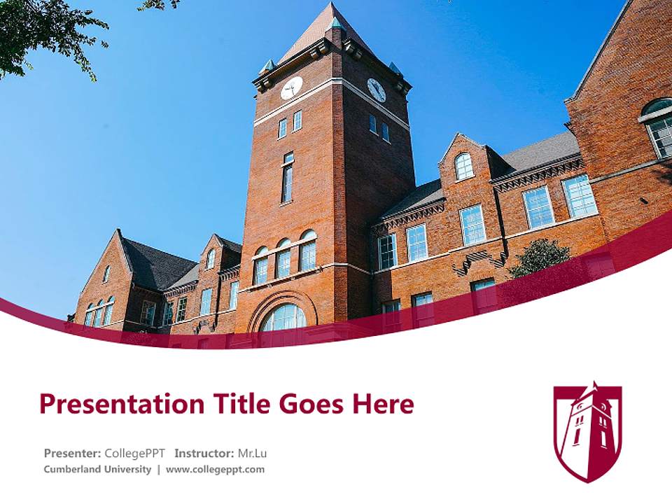 Cumberland University Course/Courseware Creation PPT Template4:3 ratio PPT effect preview image5