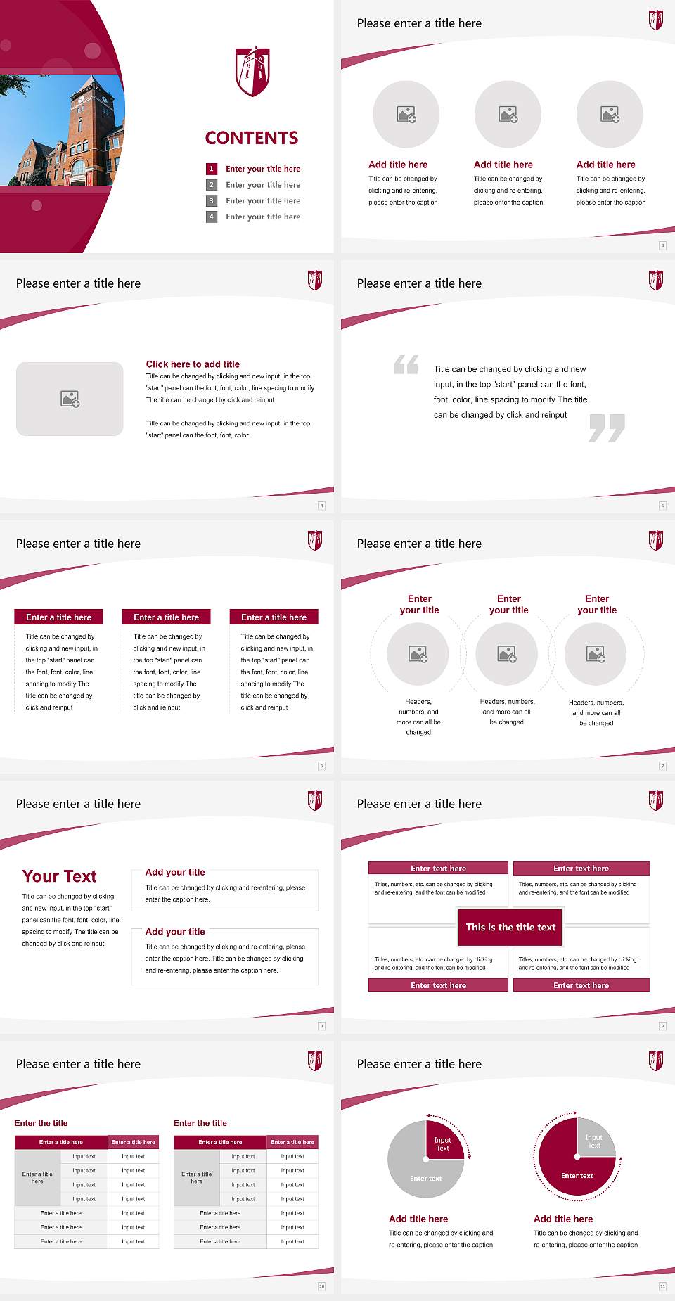 Cumberland University Course/Courseware Creation PPT Template4:3 ratio PPT effect preview image2