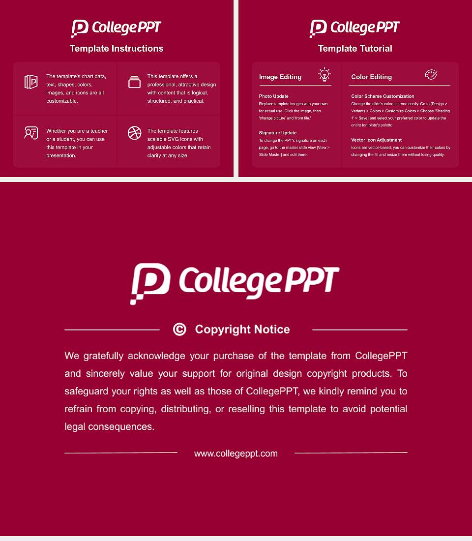 Cumberland University Course/Courseware Creation PPT Template4:3 ratio PPT effect preview image5