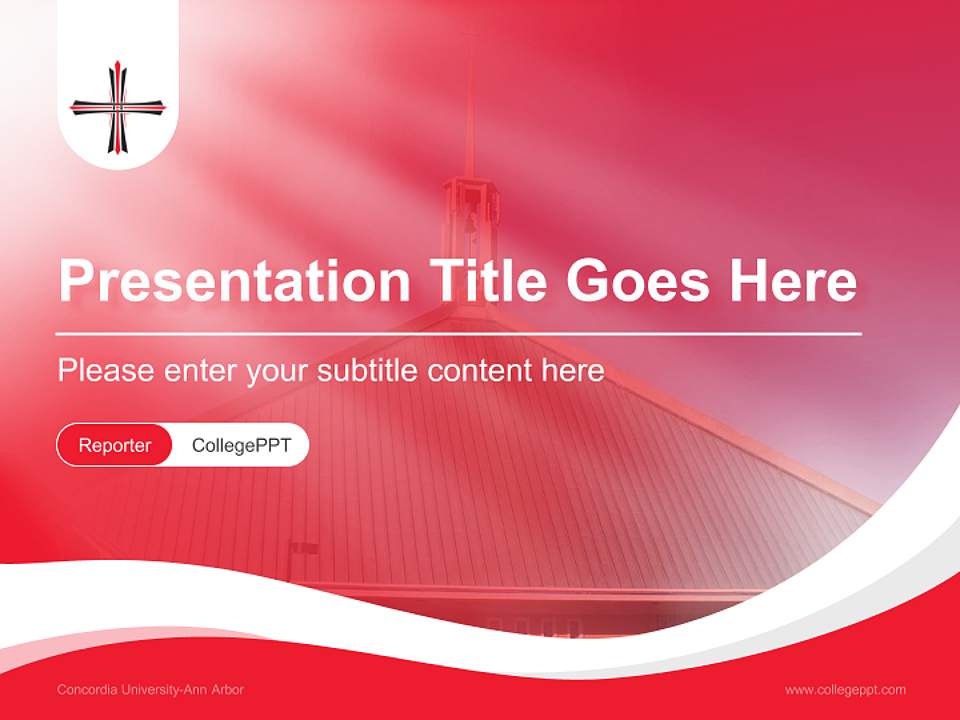 Concordia University-Ann Arbor Lecture Sharing and Networking Event PPT Template4:3 ratio PPT effect preview image4