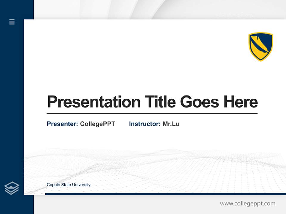 Coppin State University Thesis Proposal/Graduation Defense PPT Template4:3 ratio PPT effect preview image5