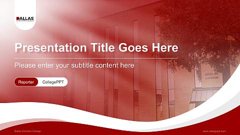 Dallas Christian College Lecture Sharing and Networking Event PPT Template
