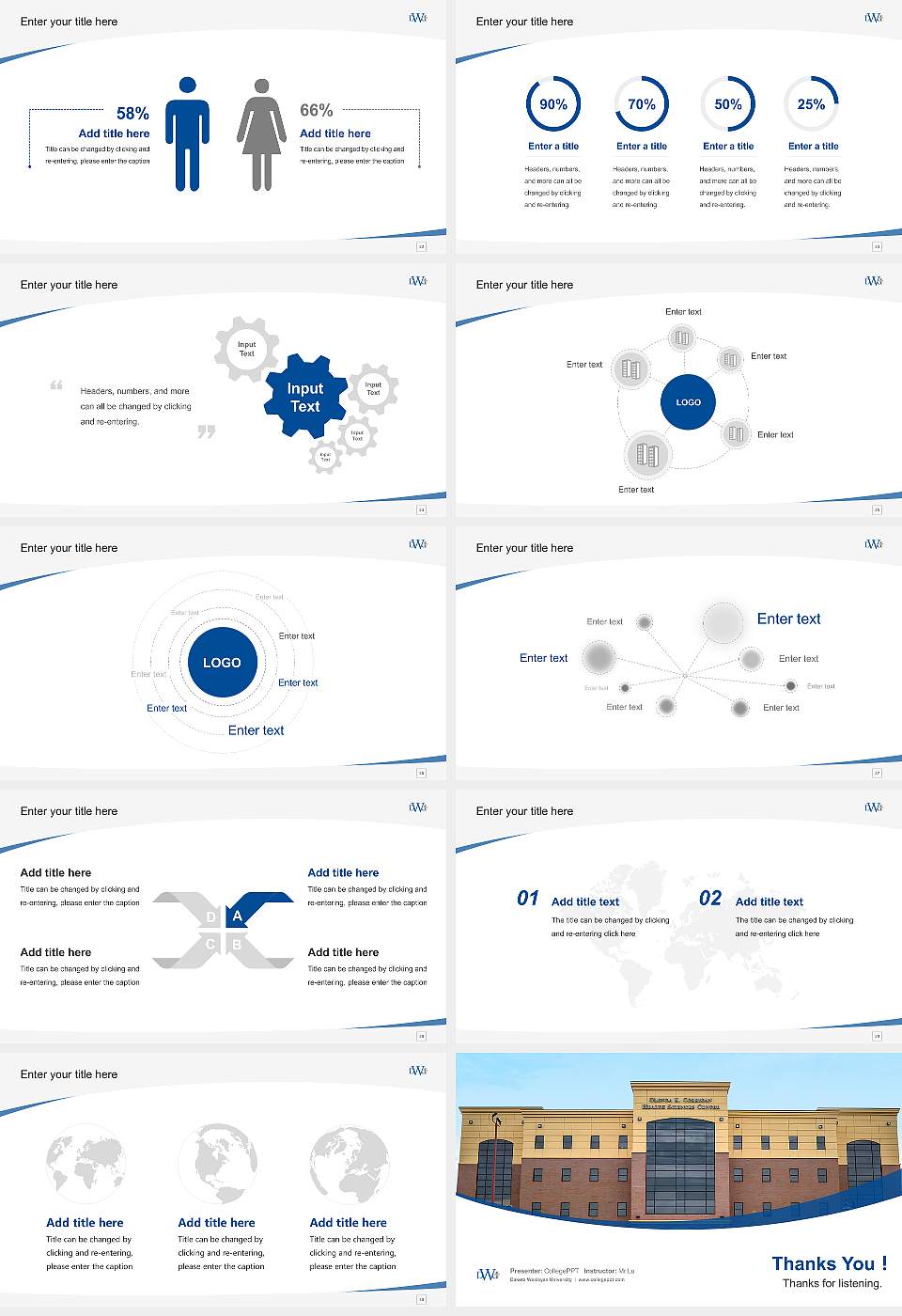 Dakota Wesleyan University Course/Courseware Creation PPT Template16:9 ratio PPT effect preview image4