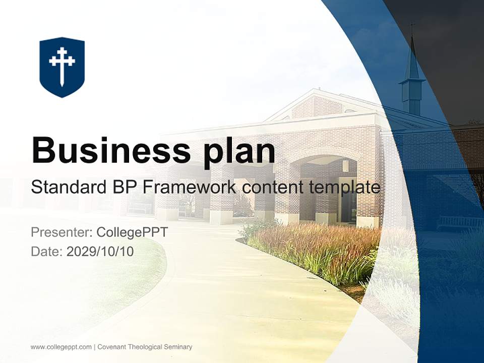 Covenant Theological Seminary Competition/Entrepreneurship Contest PPT Template4:3 ratio PPT effect preview image9