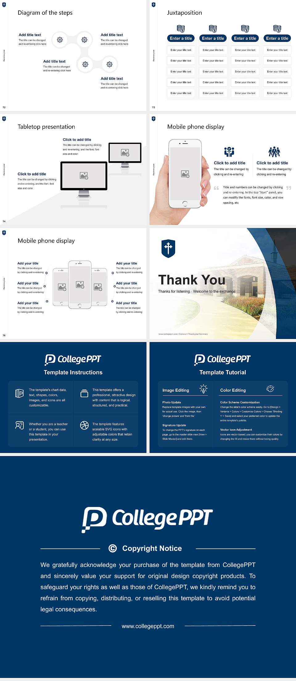 Covenant Theological Seminary Competition/Entrepreneurship Contest PPT Template4:3 ratio PPT effect preview image9