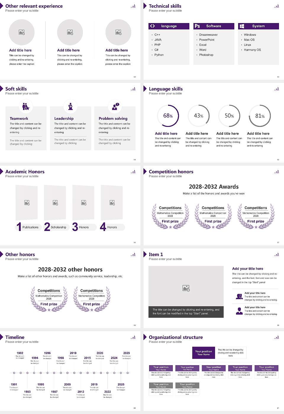 Converse College Resume PPT Template16:9 ratio PPT effect preview image3