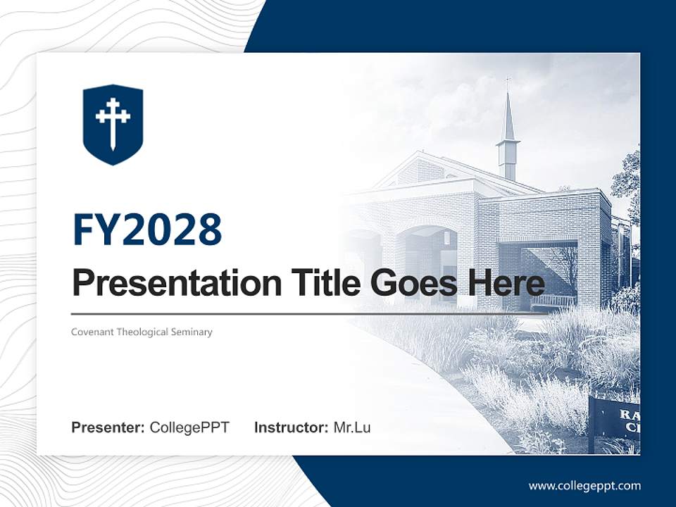 Covenant Theological Seminary Academic Presentation/Research Findings Report PPT Template4:3 ratio PPT effect preview image5