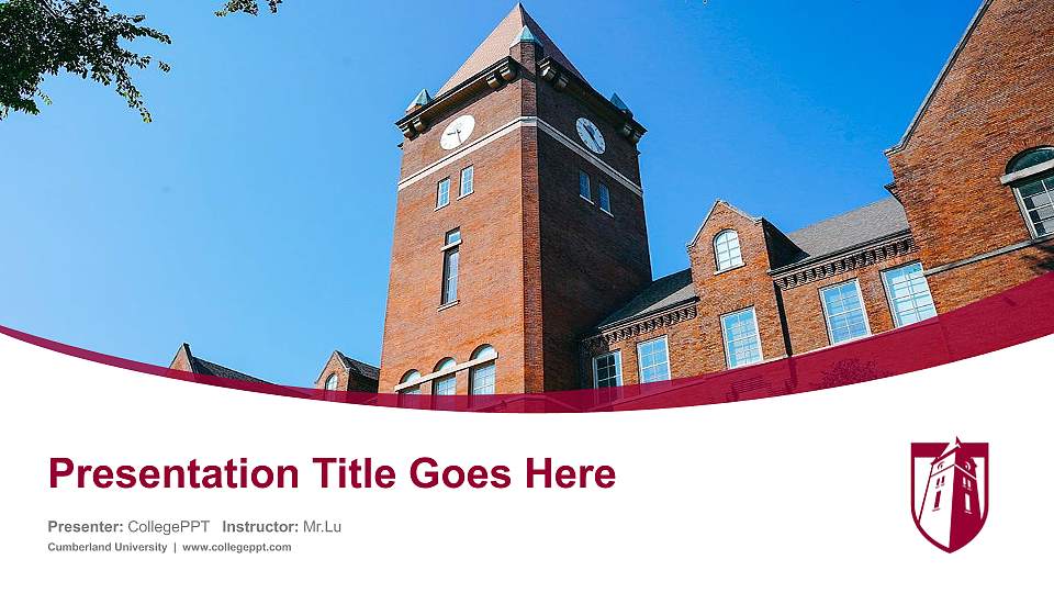 Cumberland University Course/Courseware Creation PPT Template16:9 ratio PPT effect preview image