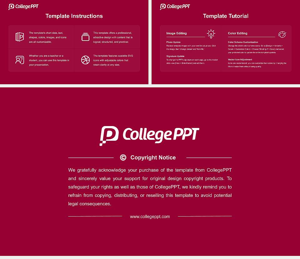 Cumberland University Course/Courseware Creation PPT Template16:9 ratio PPT effect preview image5