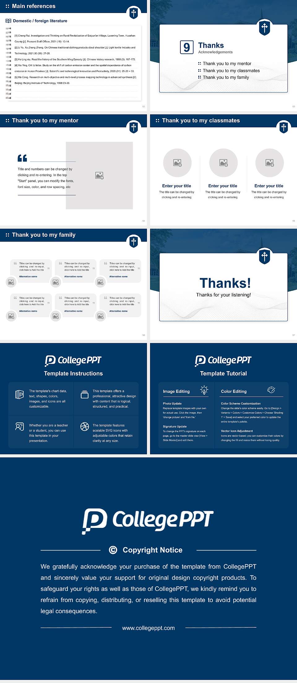 Covenant Theological Seminary Graduation Thesis Defense PPT Template4:3 ratio PPT effect preview image7