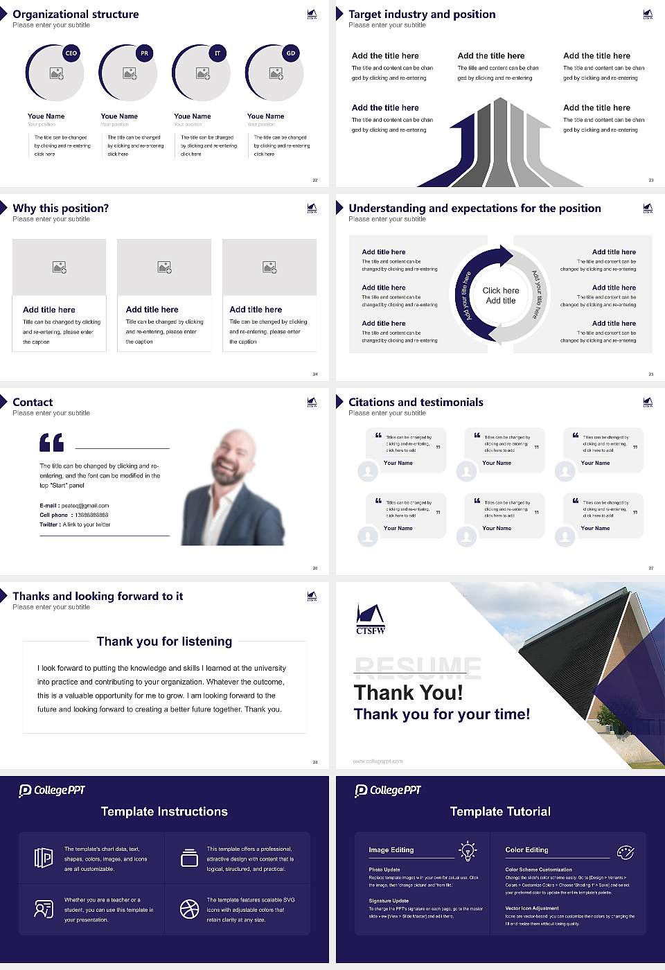 Concordia Theological Seminary Resume PPT Template16:9 ratio PPT effect preview image4