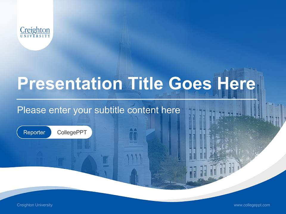 Creighton University Lecture Sharing and Networking Event PPT Template4:3 ratio PPT effect preview image4