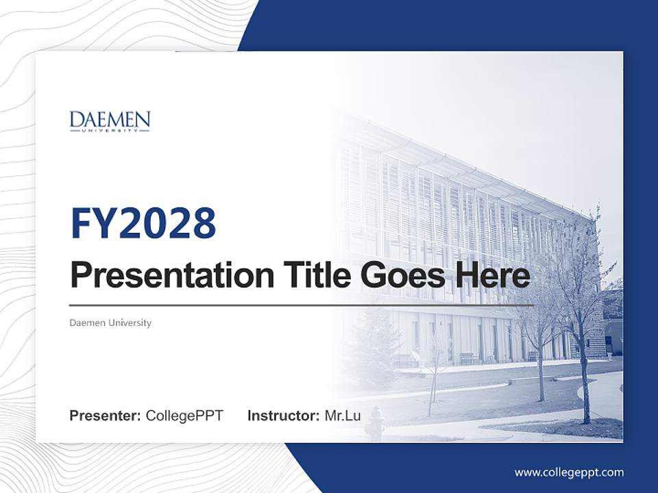 Daemen University Academic Presentation/Research Findings Report PPT Template4:3 ratio PPT effect preview image5