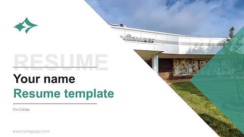 Cox College Resume PPT Template