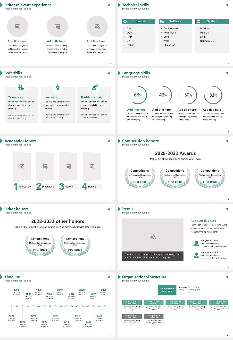 Cox College Resume PPT Template16:9 ratio PPT effect preview image3