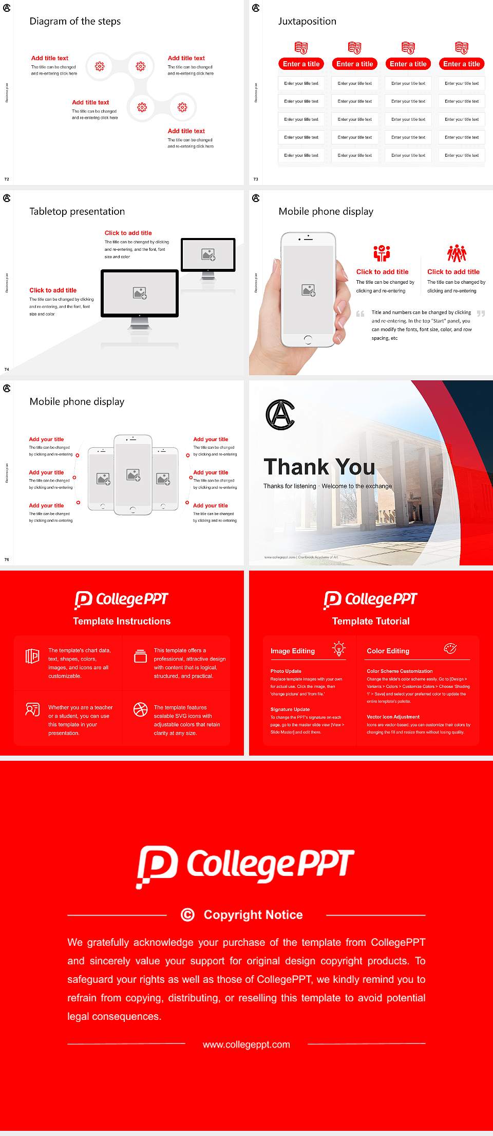 Cranbrook Academy of Art Competition/Entrepreneurship Contest PPT Template4:3 ratio PPT effect preview image9