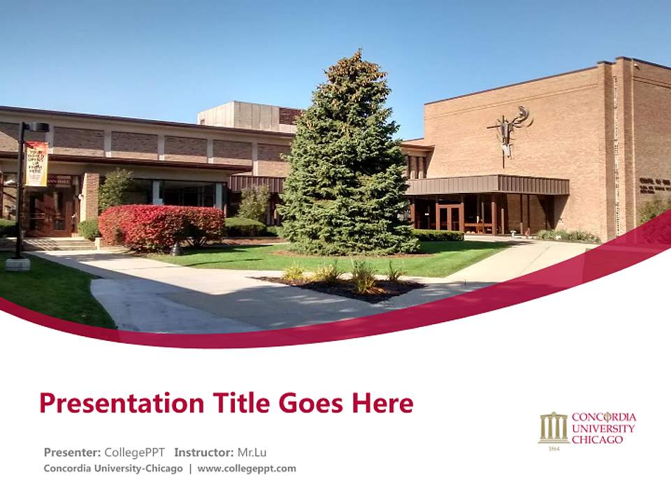 Concordia University-Chicago Course/Courseware Creation PPT Template4:3 ratio PPT effect preview image5