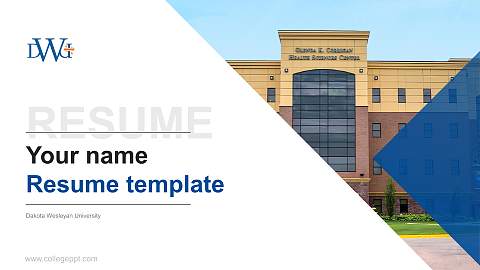 Dakota Wesleyan University Resume PPT Template
