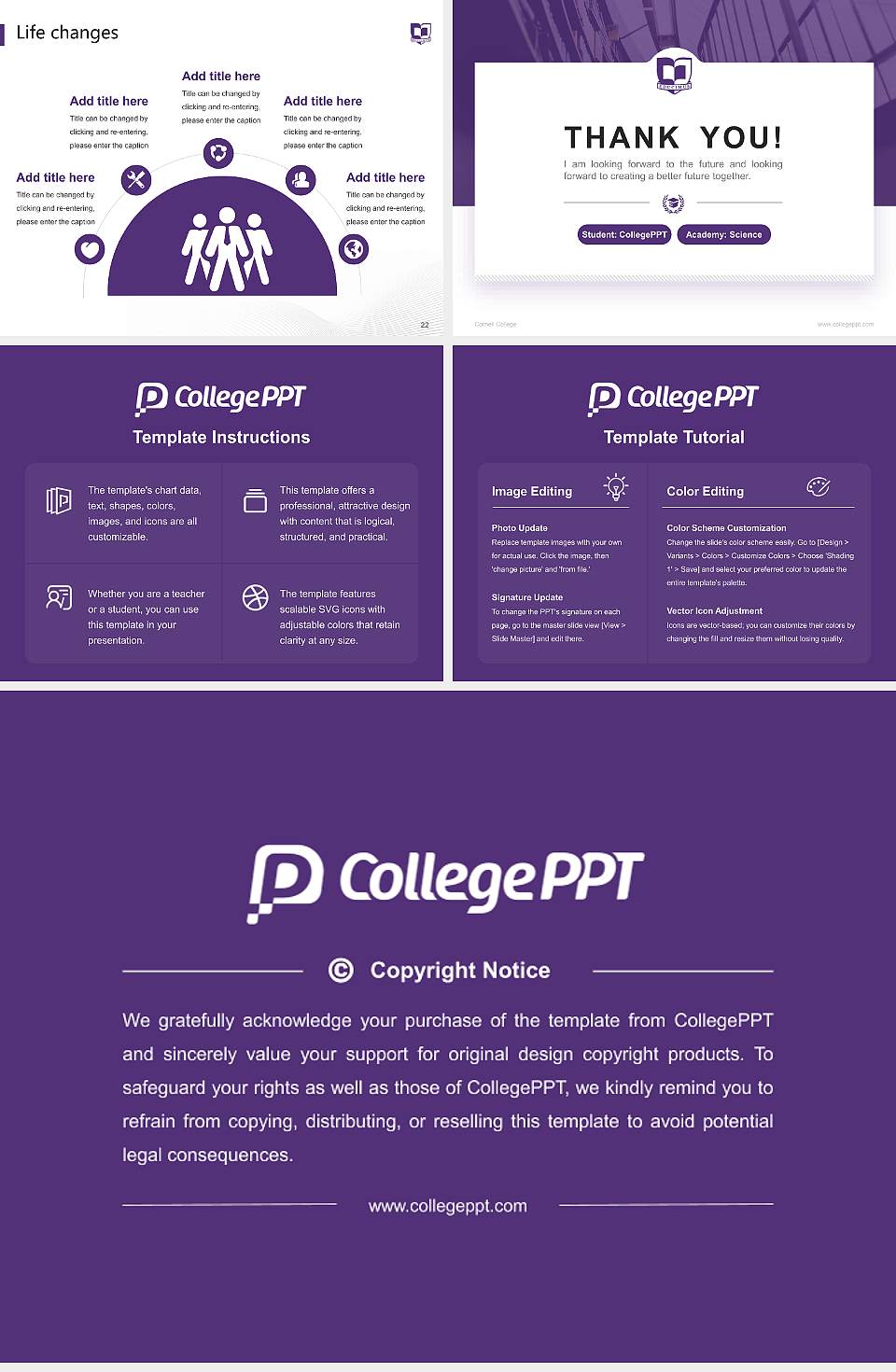 Cornell College National Scholarship Defense PPT Template4:3 ratio PPT effect preview image4