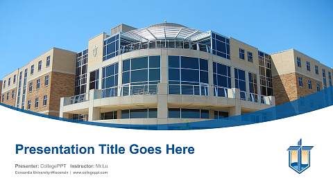 Concordia University-Wisconsin Course/Courseware Creation PPT Template