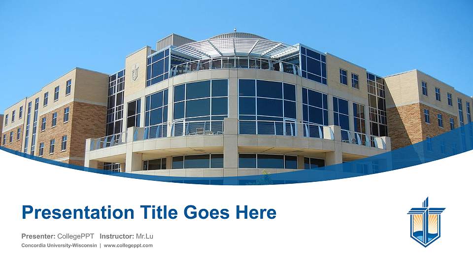Concordia University-Wisconsin Course/Courseware Creation PPT Template16:9 ratio PPT effect preview image