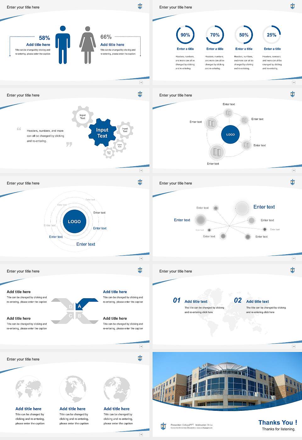 Concordia University-Wisconsin Course/Courseware Creation PPT Template16:9 ratio PPT effect preview image4