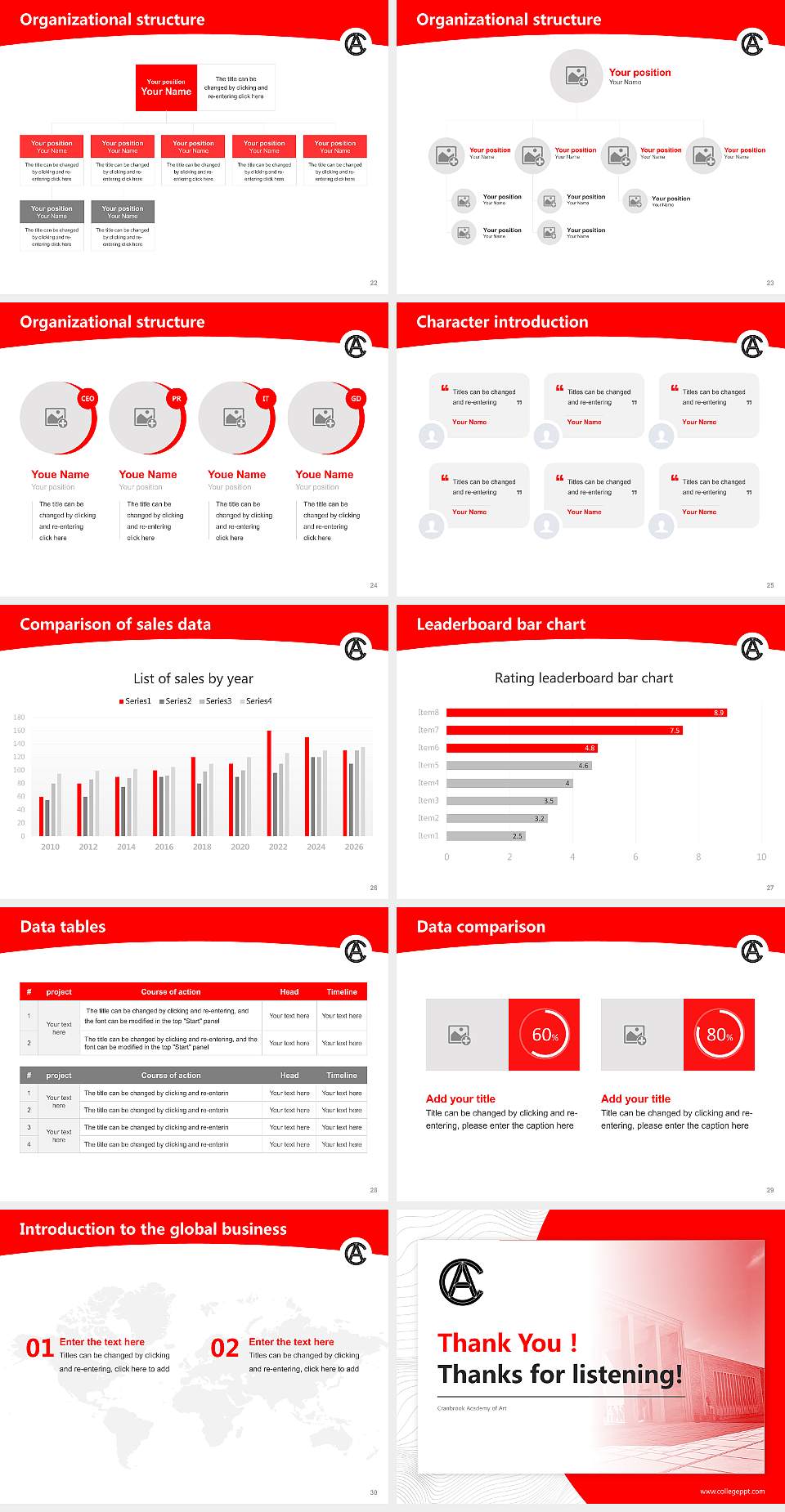 Cranbrook Academy of Art Academic Presentation/Research Findings Report PPT Template4:3 ratio PPT effect preview image4