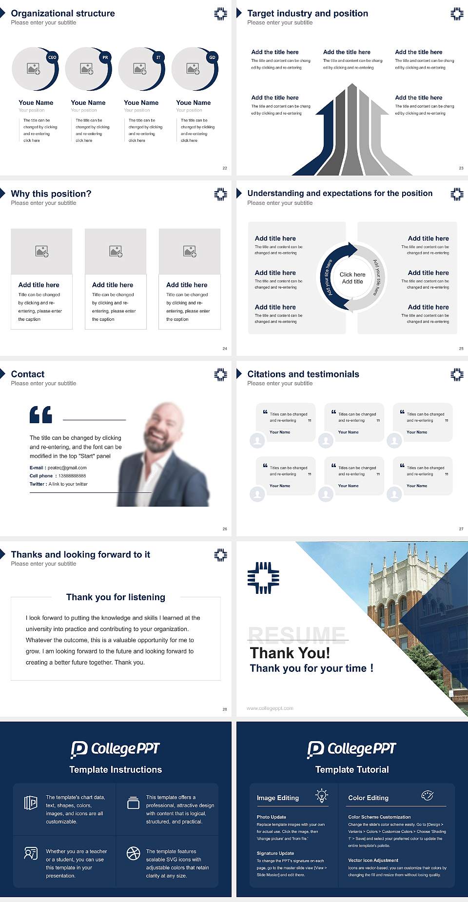 Concordia University-Nebraska Resume PPT Template4:3 ratio PPT effect preview image4
