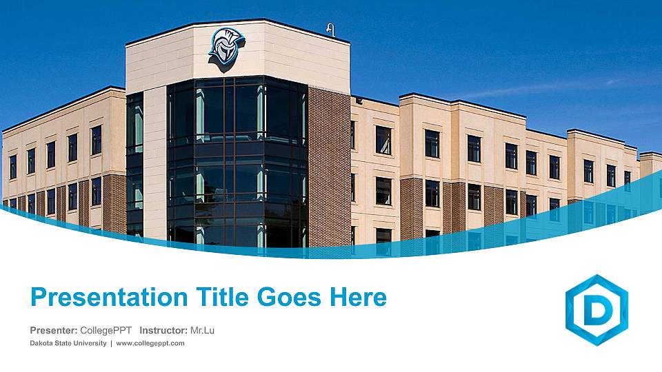 Dakota State University Course/Courseware Creation PPT Template16:9 ratio PPT effect preview image