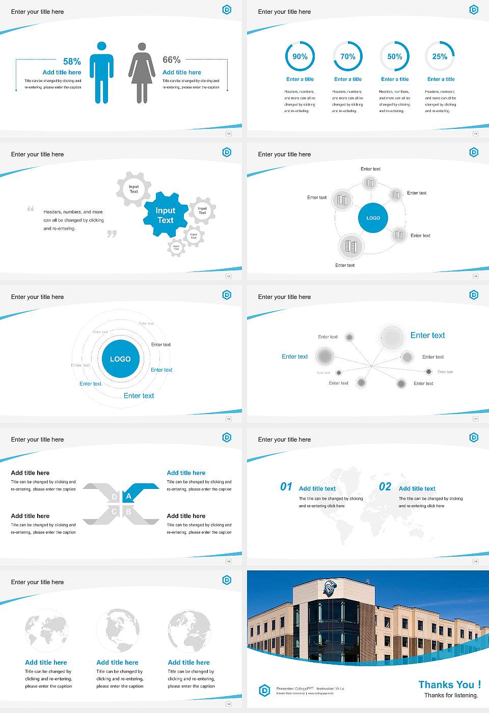 Dakota State University Course/Courseware Creation PPT Template16:9 ratio PPT effect preview image4