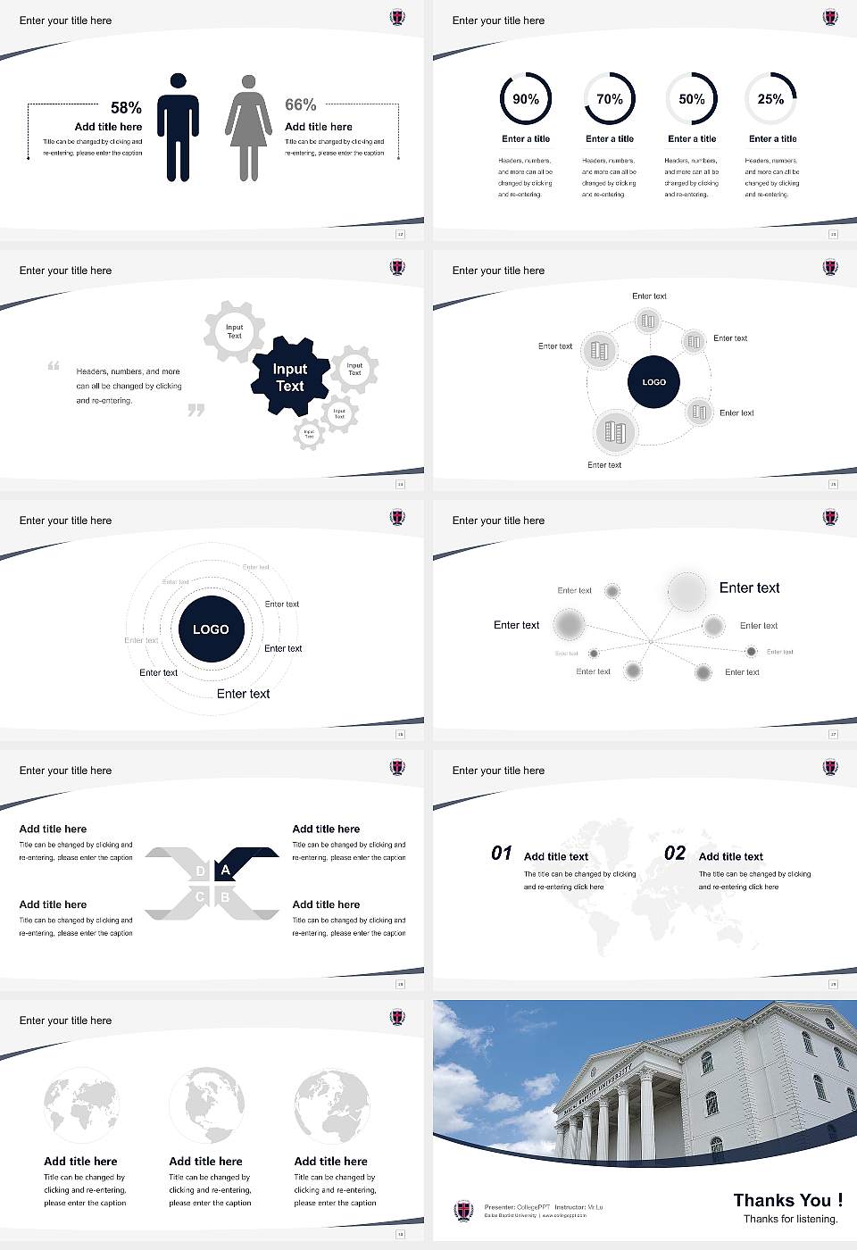 Dallas Baptist University Course/Courseware Creation PPT Template16:9 ratio PPT effect preview image4