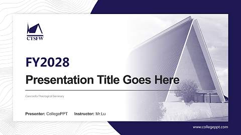 Concordia Theological Seminary Academic Presentation/Research Findings Report PPT Template