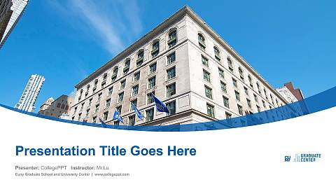 Cuny Graduate School and University Center Course/Courseware Creation PPT Template