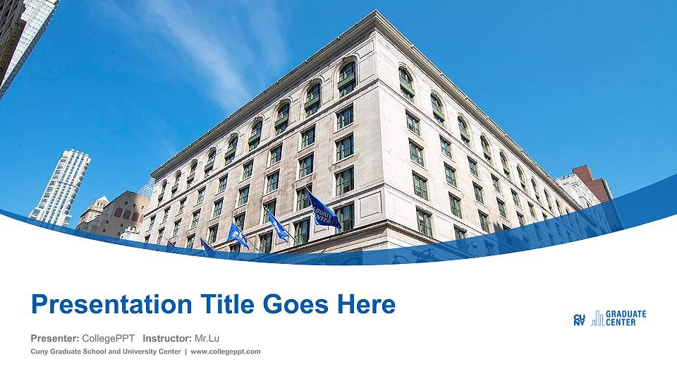 Cuny Graduate School and University Center Course/Courseware Creation PPT Template16:9 ratio PPT effect preview image