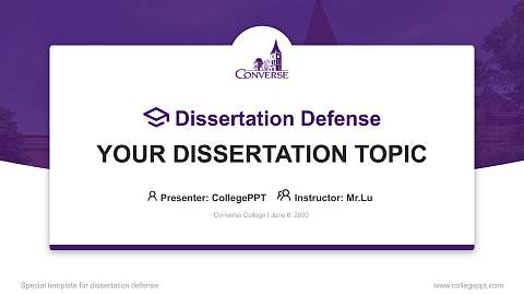Converse College Graduation Thesis Defense PPT Template