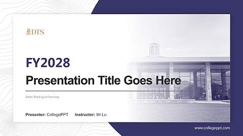 Dallas Theological Seminary Academic Presentation/Research Findings Report PPT Template