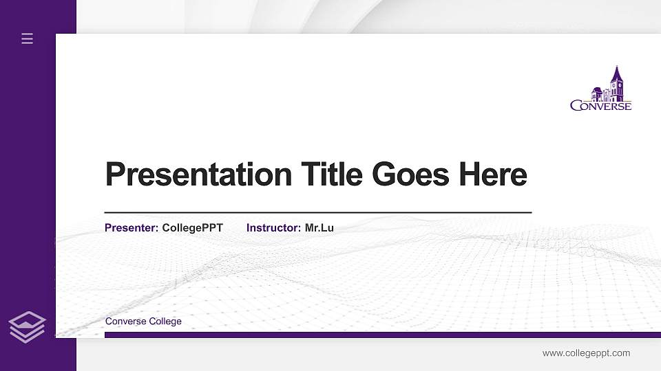 Converse College Thesis Proposal/Graduation Defense PPT Template16:9 ratio PPT effect preview image