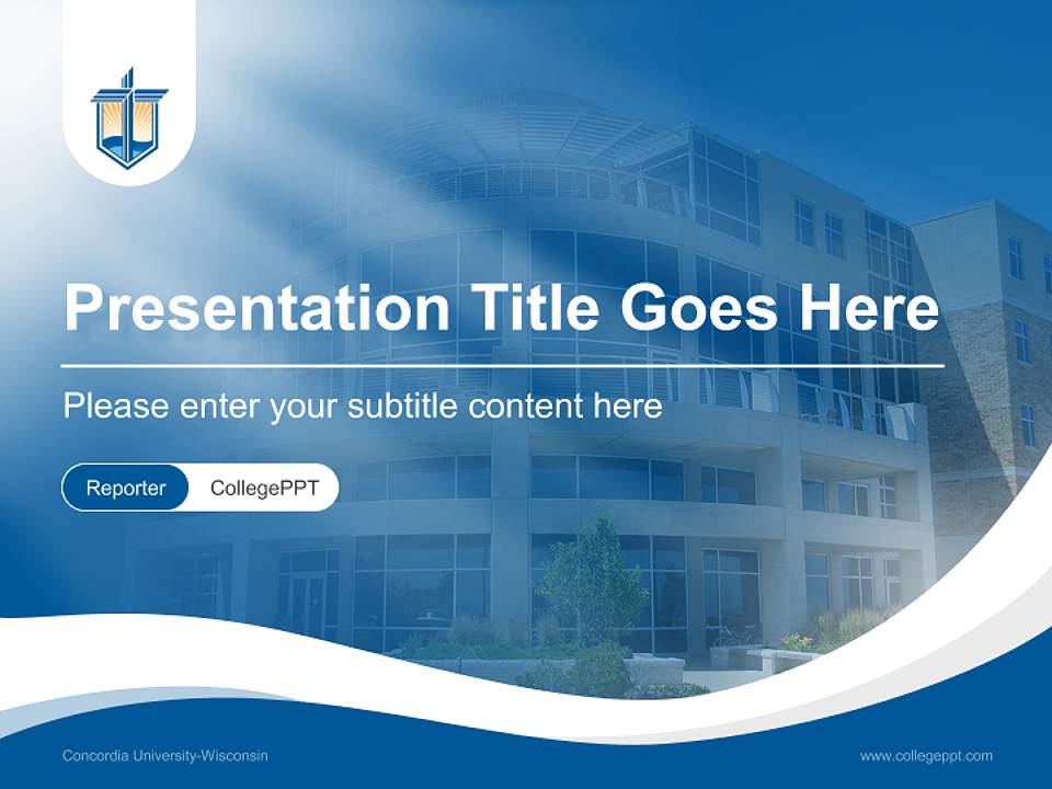 Concordia University-Wisconsin Lecture Sharing and Networking Event PPT Template4:3 ratio PPT effect preview image4