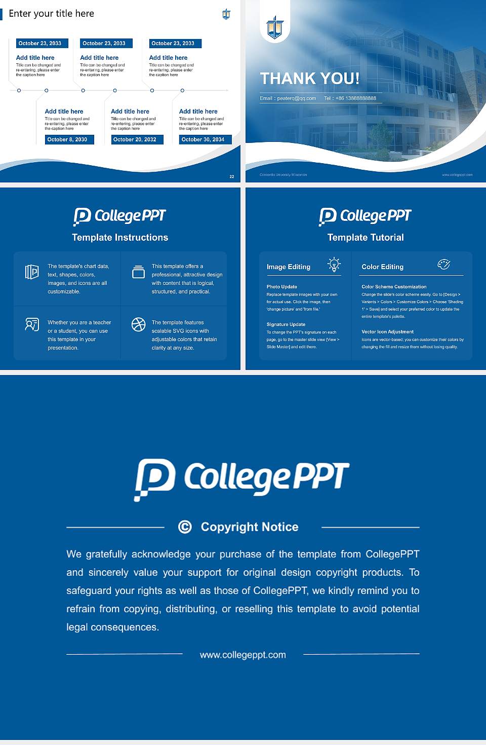 Concordia University-Wisconsin Lecture Sharing and Networking Event PPT Template4:3 ratio PPT effect preview image4