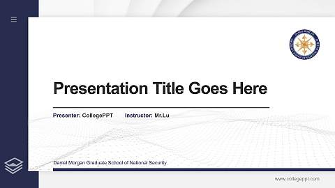 Daniel Morgan Graduate School of National Security Thesis Proposal/Graduation Defense PPT Template