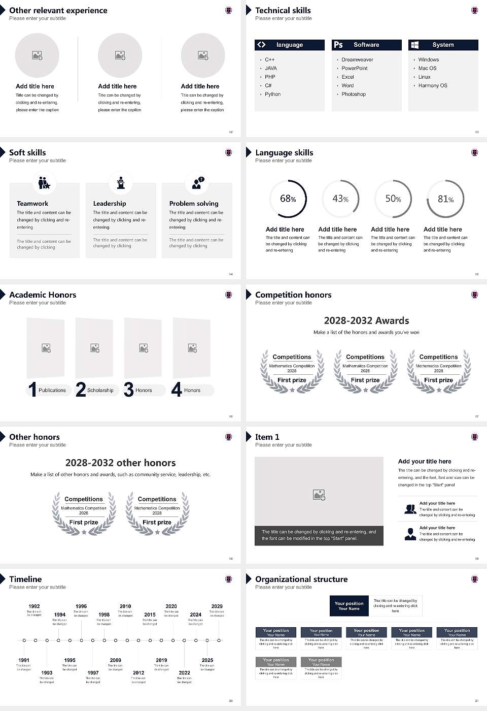 Dallas Baptist University Resume PPT Template16:9 ratio PPT effect preview image3