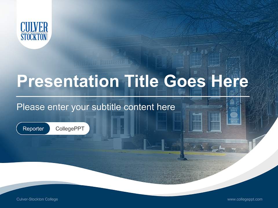 Culver-Stockton College Lecture Sharing and Networking Event PPT Template4:3 ratio PPT effect preview image4