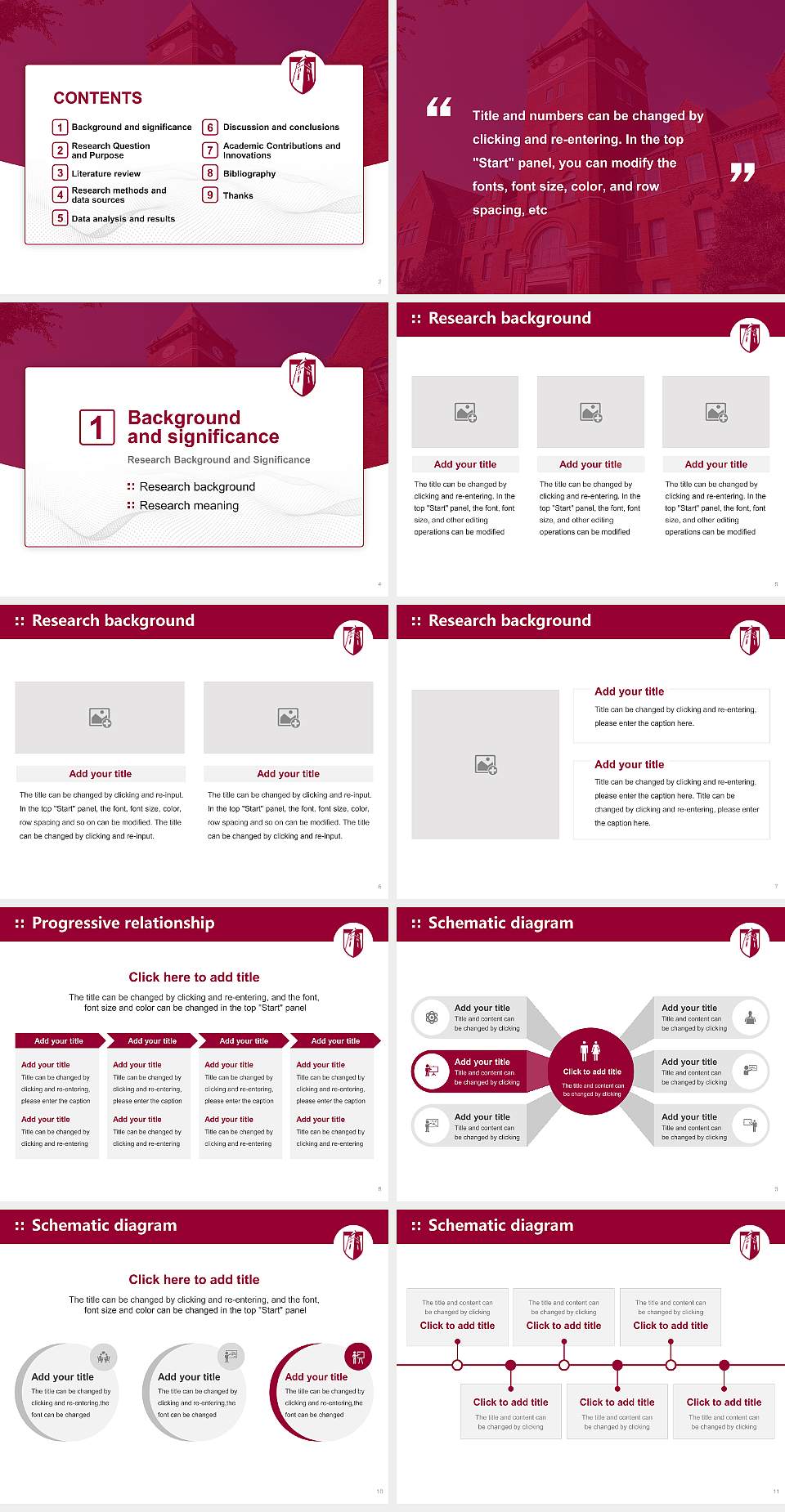 Cumberland University Graduation Thesis Defense PPT Template4:3 ratio PPT effect preview image2