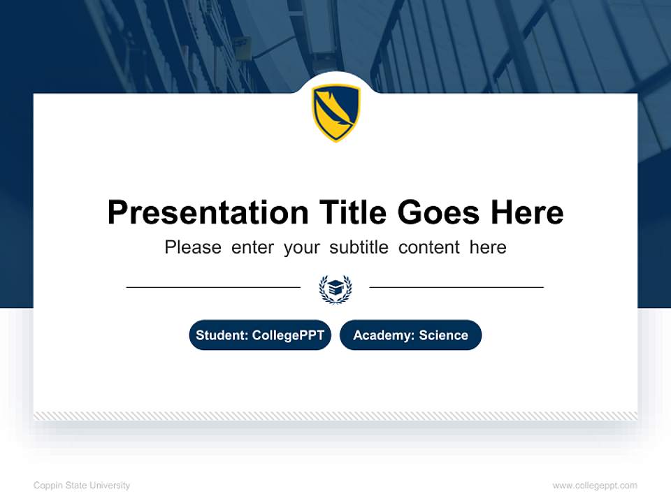Coppin State University National Scholarship Defense PPT Template4:3 ratio PPT effect preview image4