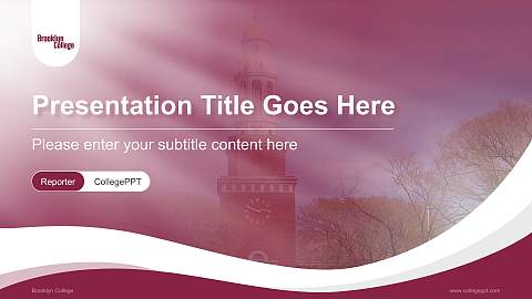 Brooklyn College Lecture Sharing and Networking Event PPT Template