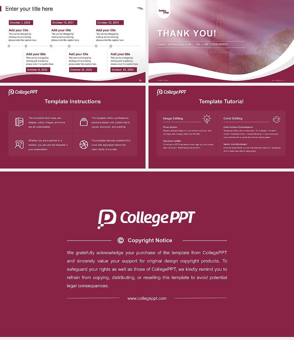 Brooklyn College Lecture Sharing and Networking Event PPT Template16:9 ratio PPT effect preview image4